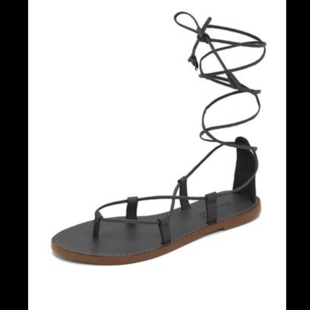 Madewell Kana black gladiator lace up sandals sz 9